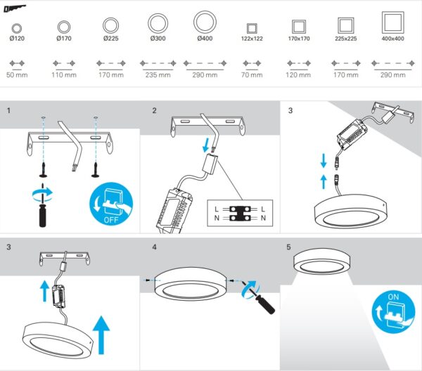 LED FORLIGHT EASY SURFACE, 26,4W fi 400, 3000K 3375 lm - slika 2